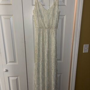 Darling Ivory Sequin Prom Dress